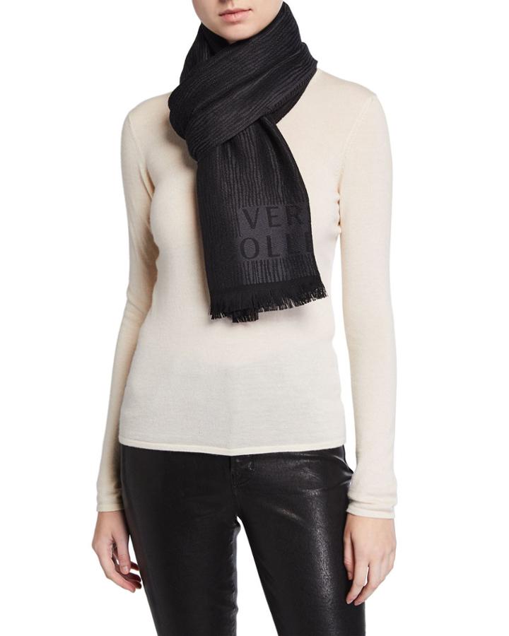 Logo-print Wool Wrap