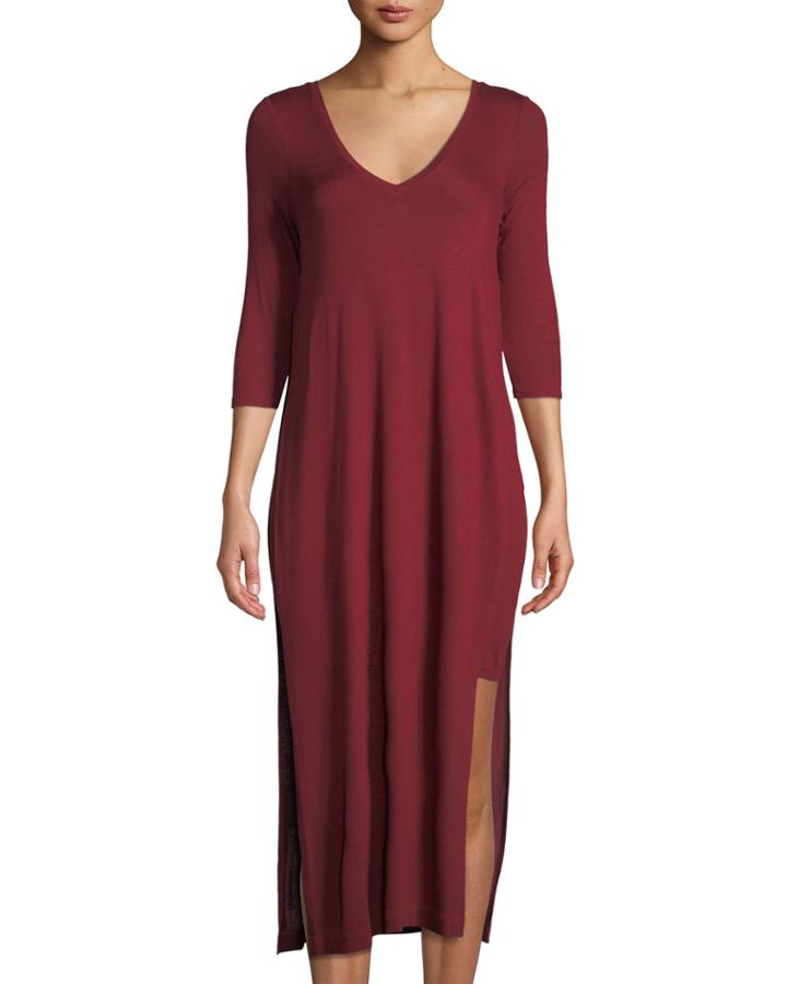 V-neck Slit-side