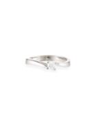 18k White Gold Diamond Wave Ring,