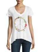 Peace Graphic Short-sleeve Tee, White