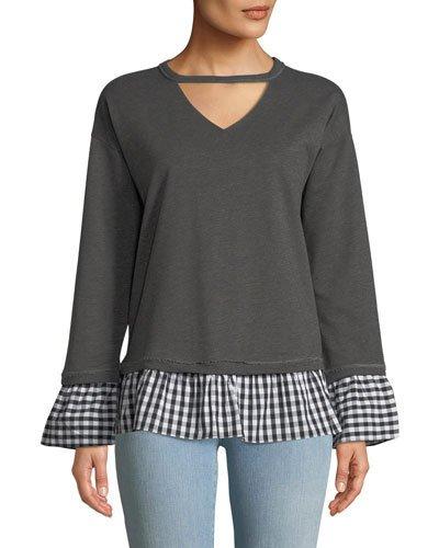 Gingham-trim