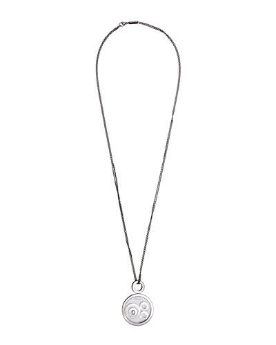 Happy Spirit 18k White Gold Diamond Circle Pendant Necklace