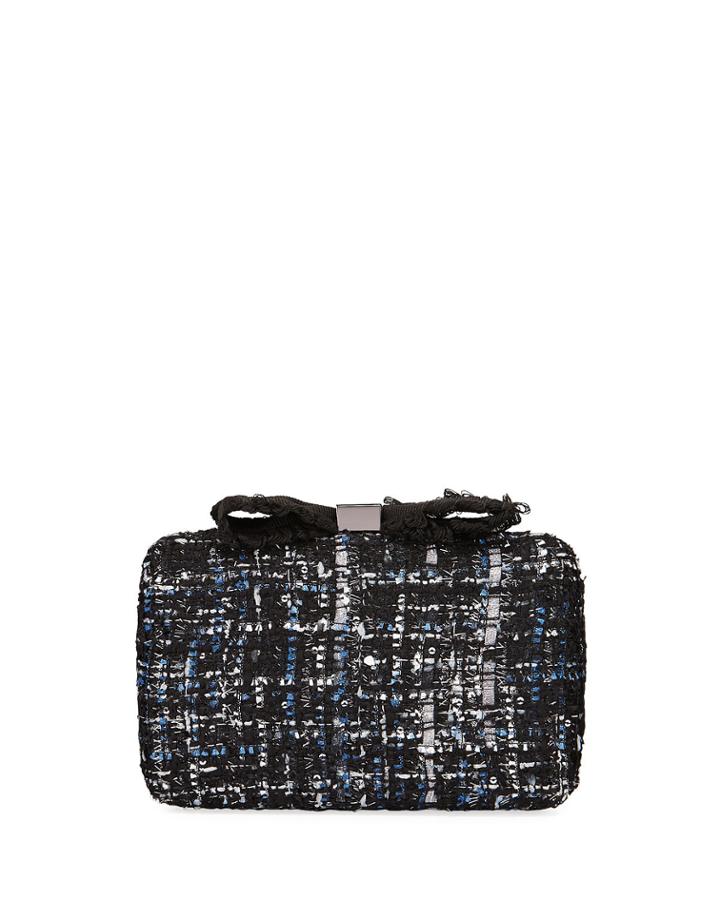Boucl&eacute; Box Clutch Bag