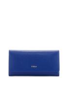 Classic Xl Tri-fold Leather Wallet, Blue