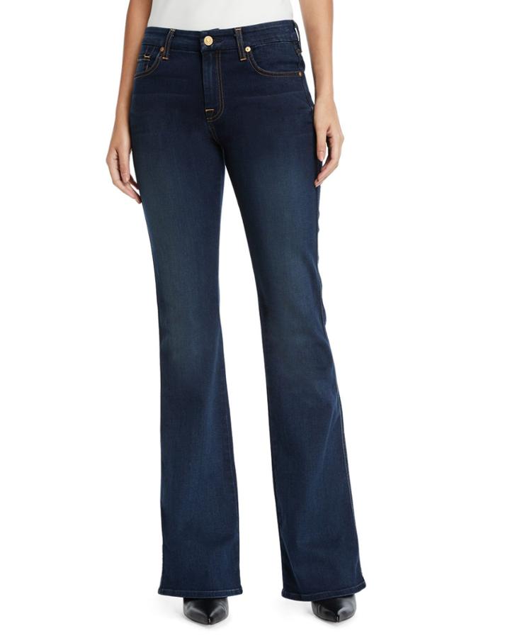 Mid-rise Kick-flare Jeans - Contrast A Pocket