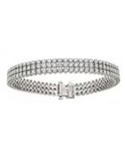 Neiman Marcus Diamonds Three-row Diamond Bracelet, 5.0tcw, Women's, White