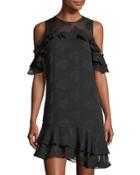 Ruffled Cold-shoulder