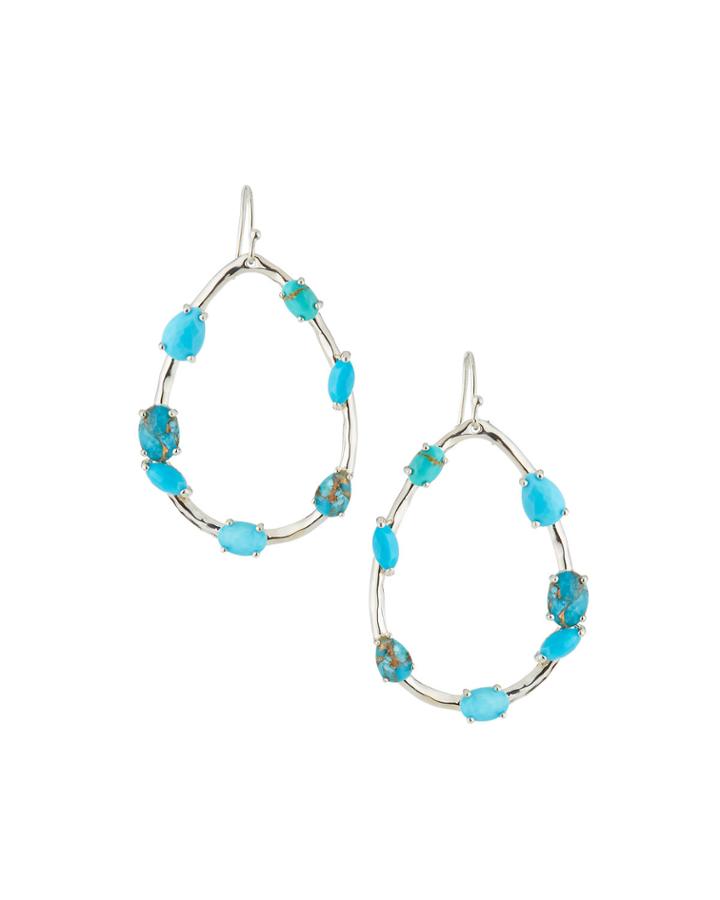 Rock Candy&reg; Large Pear-shaped Earrings With Mixed Stones In Turquoise