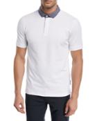 Contrast-collar Pique Polo
