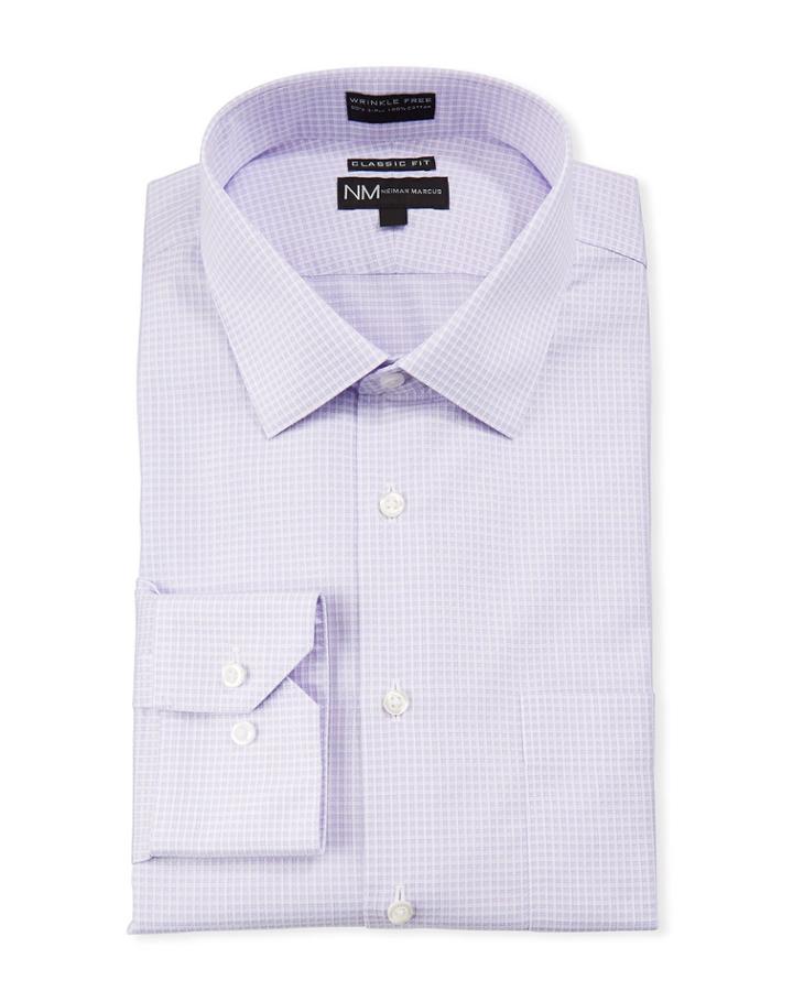 Men's Classic-fit Cotton Dobby Check Dress