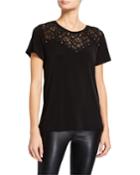Lace Pearlescent Embellished Tee