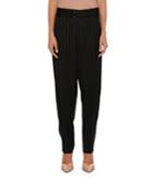Pinstripe Dropped-inseam Pegged-leg Pants