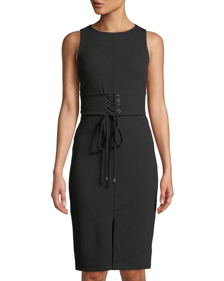 Corset-waist Midi Cocktail