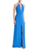 Flowy Keyhole Cutout Sleeveless Gown