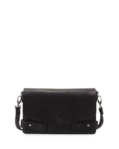 Cargo Pebbled Faux-leather Crossbody Bag, Black