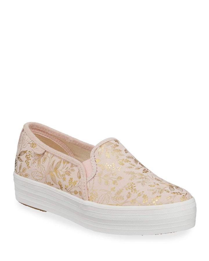 Trip Deck Floral-print Leather