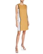 Sleeveless Colorblocked Piped Dress