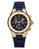 Tahitian Large Jelly Bean Watch, Navy/yellow Golden