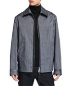 Men's Striped Zip-front Jacket