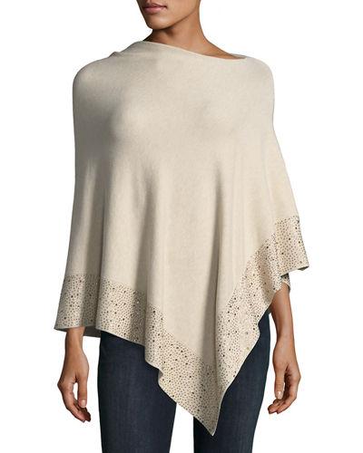 Stud-trim Poncho