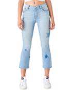 Bridget Crop Skinny Boot-cut Jeans With