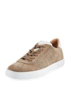 Men's Perforated Suede Low-top