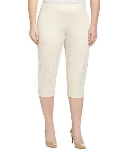 Straight-leg Capri Pants, Raffia,