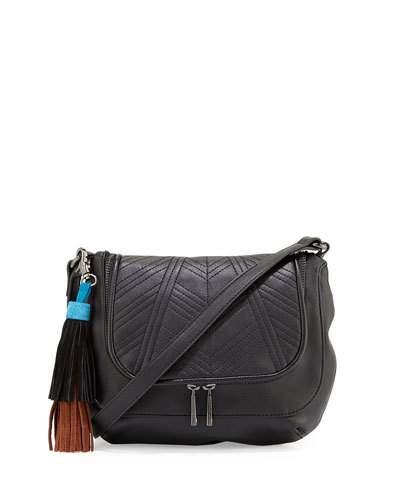 Gabby Faux-leather Crossbody Bag, Black