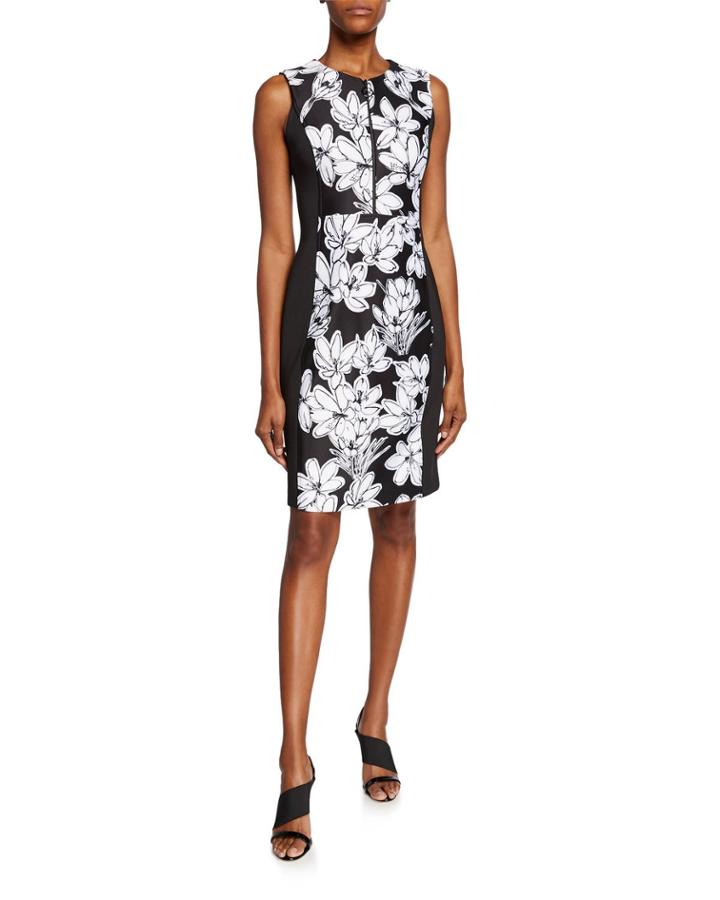 Floral-print Zip-front