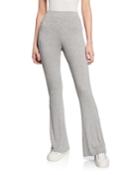Boot-cut Ribbed Knit Pants