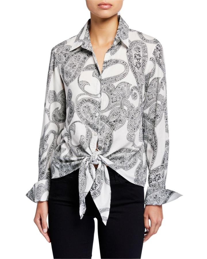 Lindy Tie Front Etched Paisley