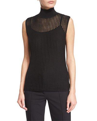 Sleeveless Mock-neck Pullover Top W/camisole