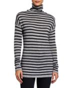 Striped Turtleneck Wool/cashmere Tunic