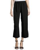 Pull-on Crepe Pants, Black