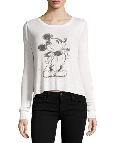 Mickey Long-sleeve Tee, White