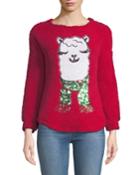Sequin Llama Christmas