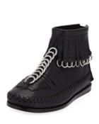 Montana Pebbled Leather Moccasin Bootie