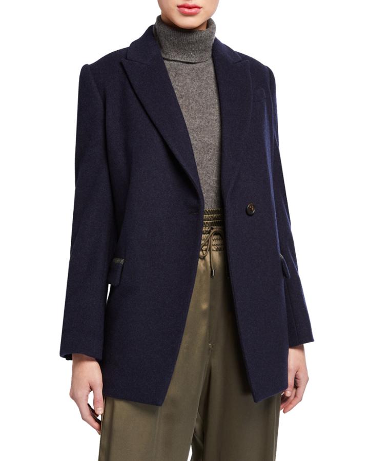 Tech-cashmere Monili Trim Jackets