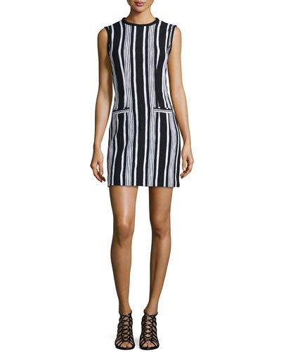 Fancy Striped Tweed Woven Dress