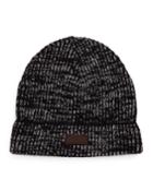 True Religion Knit Watch Cap Beanie, Black/white,