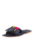 Pompom Tassel Flat Mule