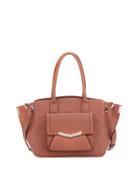 Jo Medium Leather Tote Bag, Venus