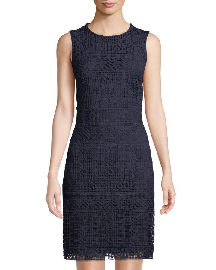 Geometric-lace Sleeveless