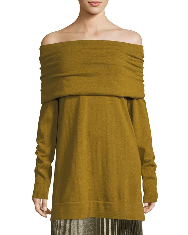 Cozy Wool Flannel Off-the-shoulder