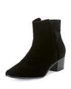 Fenella Velvet Booties, Black