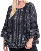 Plus Size Printed Lace