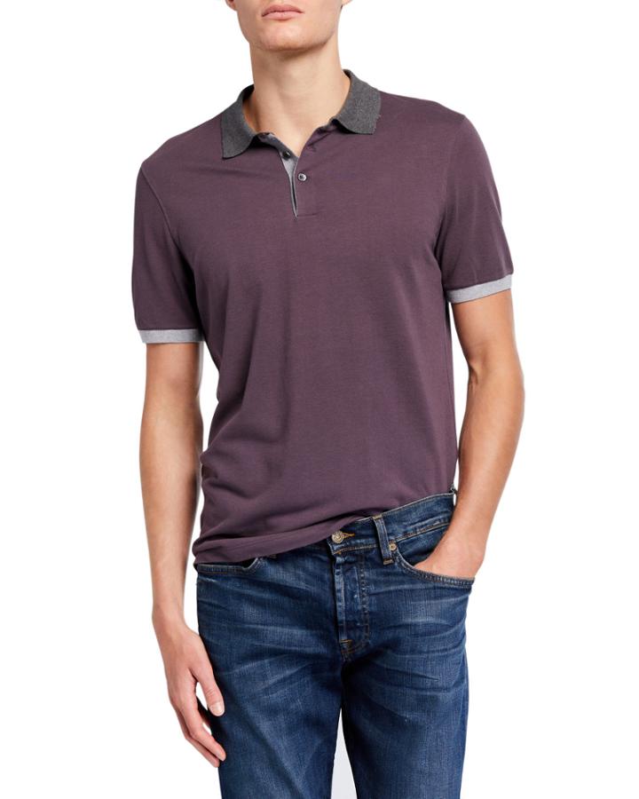 Men's Pique Polo Shirt With Contrast Detail