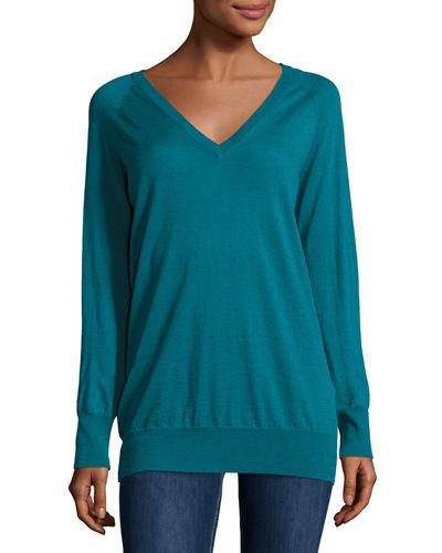 V-neck Wool-blend