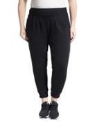 French Terry Cloth Jogger Pants, Black,