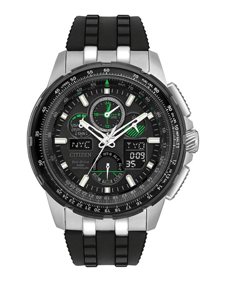 Men's 47mm Skyhawk A-t Bracelet Watch, Black